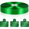 100 Yards 1 Inch Rose Gold Satin Ribbon, Solid Craft Fabric Ribbon for Christmas Gift Wrapping, Bows Making, Flower Bouquet, Wedding Party Decoration(Green)