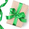 100 Yards 1 Inch Rose Gold Satin Ribbon, Solid Craft Fabric Ribbon for Christmas Gift Wrapping, Bows Making, Flower Bouquet, Wedding Party Decoration(Green)