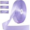 100 Yards 1 Inch Rose Gold Satin Ribbon, Solid Craft Fabric Ribbon for Christmas Gift Wrapping, Bows Making, Flower Bouquet, Wedding Party Decoration(Light Purple)