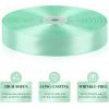 100 Yards 1 Inch Rose Gold Satin Ribbon, Solid Craft Fabric Ribbon for Christmas Gift Wrapping, Bows Making, Flower Bouquet, Wedding Party Decoration(Mint Green)