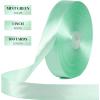 100 Yards 1 Inch Rose Gold Satin Ribbon, Solid Craft Fabric Ribbon for Christmas Gift Wrapping, Bows Making, Flower Bouquet, Wedding Party Decoration(Mint Green)