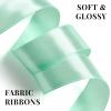 100 Yards 1 Inch Rose Gold Satin Ribbon, Solid Craft Fabric Ribbon for Christmas Gift Wrapping, Bows Making, Flower Bouquet, Wedding Party Decoration(Mint Green)