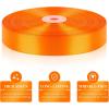 100 Yards 1 Inch Rose Gold Satin Ribbon, Solid Craft Fabric Ribbon for Christmas Gift Wrapping, Bows Making, Flower Bouquet, Wedding Party Decoration(Orange)