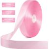 100 Yards 1 Inch Rose Gold Satin Ribbon, Solid Craft Fabric Ribbon for Christmas Gift Wrapping, Bows Making, Flower Bouquet, Wedding Party Decoration(Pink)