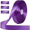 100 Yards 1 Inch Rose Gold Satin Ribbon, Solid Craft Fabric Ribbon for Christmas Gift Wrapping, Bows Making, Flower Bouquet, Wedding Party Decoration(Purple)