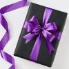 100 Yards 1 Inch Rose Gold Satin Ribbon, Solid Craft Fabric Ribbon for Christmas Gift Wrapping, Bows Making, Flower Bouquet, Wedding Party Decoration(Purple)