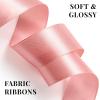100 Yards 1 Inch Rose Gold Satin Ribbon, Solid Craft Fabric Ribbon for Christmas Gift Wrapping, Bows Making, Flower Bouquet, Wedding Party Decoration(Rose Gold)