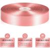 100 Yards 1 Inch Rose Gold Satin Ribbon, Solid Craft Fabric Ribbon for Christmas Gift Wrapping, Bows Making, Flower Bouquet, Wedding Party Decoration(Rose Gold)