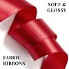 100 Yards 1 Inch Rose Gold Satin Ribbon, Solid Craft Fabric Ribbon for Christmas Gift Wrapping, Bows Making, Flower Bouquet, Wedding Party Decoration(Wine Red)
