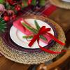 40 Yards Red Chrismas Velvet Ribbon 3/8 Inch for Gift Wrapping, Christmas Tree Bows Door Garland Decor Vintage Wreath Bow Making(Red)