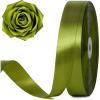 100 Yards 1 Inch Rose Gold Satin Ribbon, Solid Craft Fabric Ribbon for Christmas Gift Wrapping, Bows Making, Flower Bouquet, Wedding Party Decoration(Olive Green)