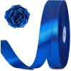 100 Yards 1 Inch Rose Gold Satin Ribbon, Solid Craft Fabric Ribbon for Christmas Gift Wrapping, Bows Making, Flower Bouquet, Wedding Party Decoration(Royal Blue)