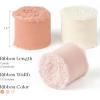9 Colors Chiffon Ribbon 1” x 27 Yds Handmade Fringe Chiffon Silk Ribbon for Gift Wrapping Wedding Invitations Bridal Bouquets Crafts Home Decor(Blush Pink/Ivory/Dusty Pink)