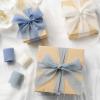 9 Colors Chiffon Ribbon 1” x 27 Yds Handmade Fringe Chiffon Silk Ribbon for Gift Wrapping Wedding Invitations Bridal Bouquets Crafts Home Decor(Dusty Blue/Off White)