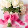 9 Colors Chiffon Ribbon 1” x 27 Yds Handmade Fringe Chiffon Silk Ribbon for Gift Wrapping Wedding Invitations Bridal Bouquets Crafts Home Decor(Hot Pink/Blush Pink/Bright Pink)