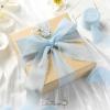 Baby Blue Chiffon Ribbon 1.5 Inch x 21 Yards Handmade Fringe Chiffon Silk Ribbon for Gift Wrapping Wedding Invitations Bridal Bouquets Crafts Home Decor(Baby Blue)