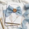 Baby Blue Chiffon Ribbon 1.5 Inch x 21 Yards Handmade Fringe Chiffon Silk Ribbon for Gift Wrapping Wedding Invitations Bridal Bouquets Crafts Home Decor(Dusty Blue)