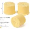 Baby Blue Chiffon Ribbon 1.5 Inch x 21 Yards Handmade Fringe Chiffon Silk Ribbon for Gift Wrapping Wedding Invitations Bridal Bouquets Crafts Home Decor(Cream Yellow)