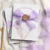 Baby Blue Chiffon Ribbon 1.5 Inch x 21 Yards Handmade Fringe Chiffon Silk Ribbon for Gift Wrapping Wedding Invitations Bridal Bouquets Crafts Home Decor(Lavender)