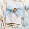 Baby Blue Chiffon Ribbon 1.5 Inch x 21 Yards Handmade Fringe Chiffon Silk Ribbon for Gift Wrapping Wedding Invitations Bridal Bouquets Crafts Home Decor(Baby Blue)