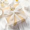 Baby Blue Chiffon Ribbon 1.5 Inch x 21 Yards Handmade Fringe Chiffon Silk Ribbon for Gift Wrapping Wedding Invitations Bridal Bouquets Crafts Home Decor(White)