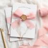 Baby Blue Chiffon Ribbon 1.5 Inch x 21 Yards Handmade Fringe Chiffon Silk Ribbon for Gift Wrapping Wedding Invitations Bridal Bouquets Crafts Home Decor(Pink)