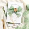 Baby Blue Chiffon Ribbon 1.5 Inch x 21 Yards Handmade Fringe Chiffon Silk Ribbon for Gift Wrapping Wedding Invitations Bridal Bouquets Crafts Home Decor(Sage Green)