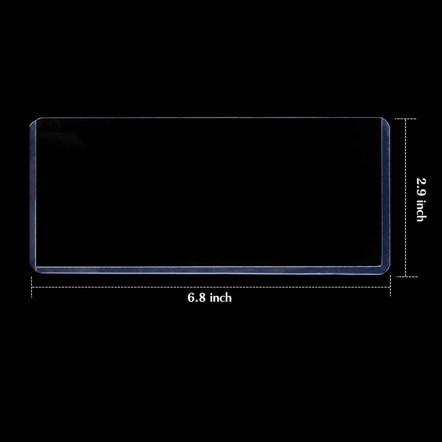 image:image50 Pack Dollar Bill Sleeves Clear PVC Currency Holders Transparent Bill Display Protectors for Regular Bills Cash Money Banknotes and Stamps 68 x 29 Inch
