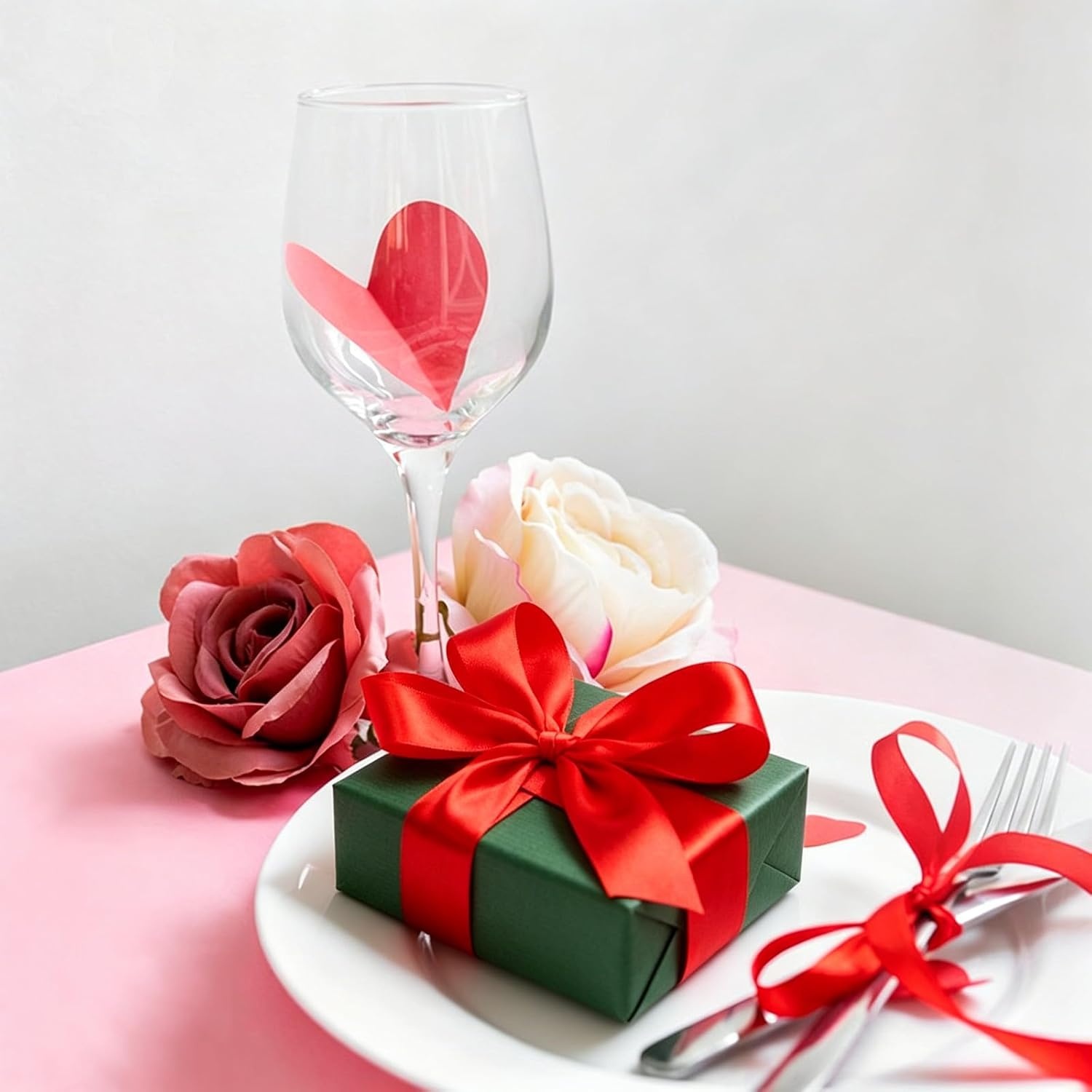 image:image100 Yards 1 Inch Apple Green Satin Ribbon Solid Fabric Ribbon Roll for Flower Bouquet Gift Wrapping Roses Making Handmade CraftsRed