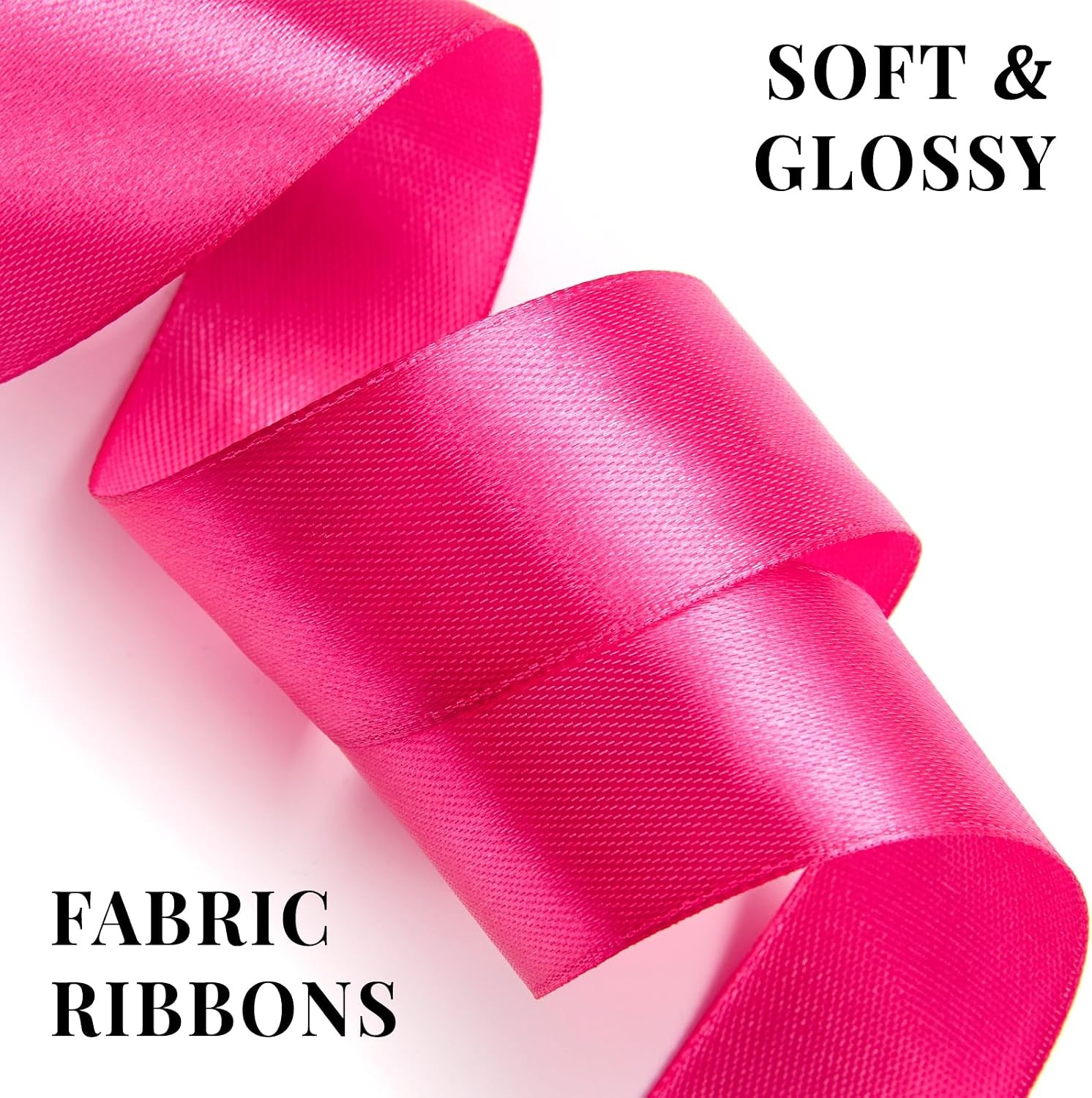 image:image100 Yards 1 Inch Apple Green Satin Ribbon Solid Fabric Ribbon Roll for Flower Bouquet Gift Wrapping Roses Making Handmade CraftsRose Red