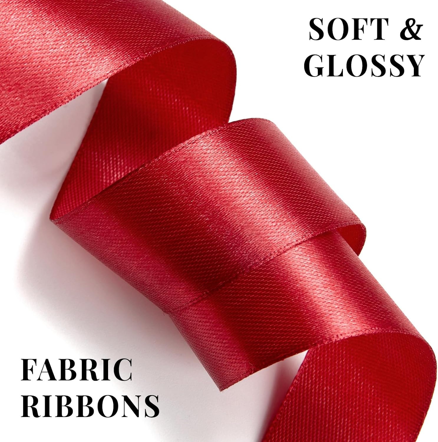 image:image100 Yards 1 Inch Apple Green Satin Ribbon Solid Fabric Ribbon Roll for Flower Bouquet Gift Wrapping Roses Making Handmade CraftsWine Red