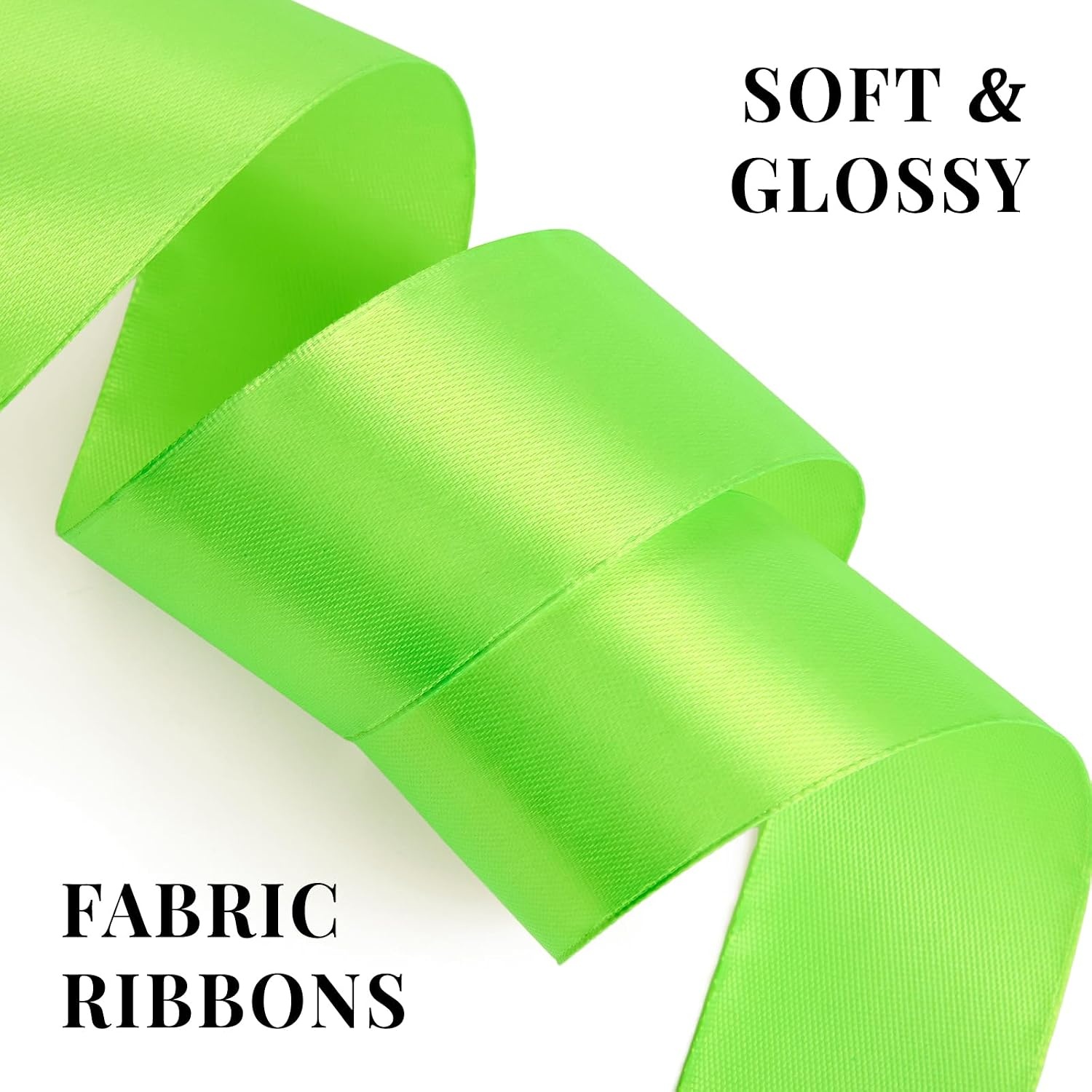 image:image112 Inch 100 Yards Apple Green Satin Ribbon Solid Fabric Ribbon Roll for Flower Bouquet Gift Wrapping Roses Making Handmade CraftsApple Green