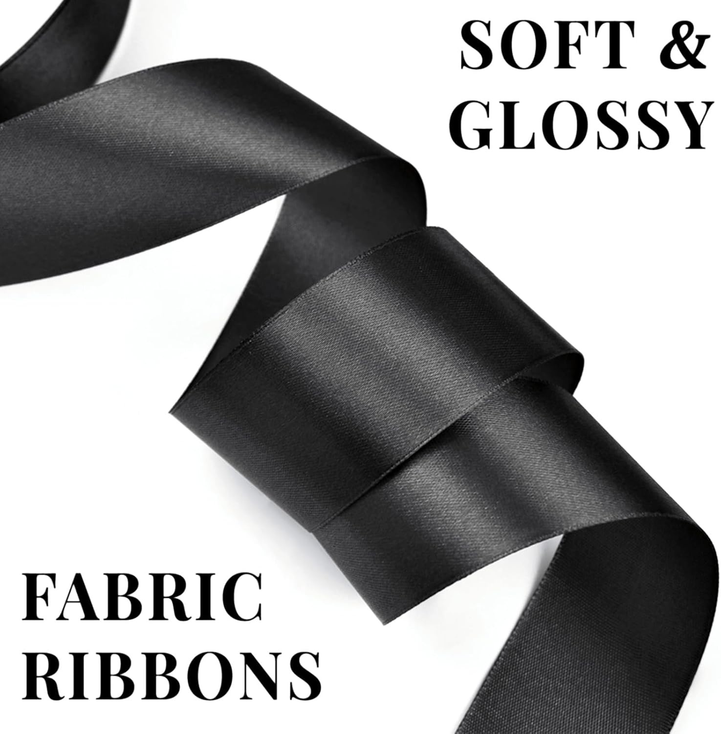 image:image112 Inch 100 Yards Apple Green Satin Ribbon Solid Fabric Ribbon Roll for Flower Bouquet Gift Wrapping Roses Making Handmade CraftsBlack