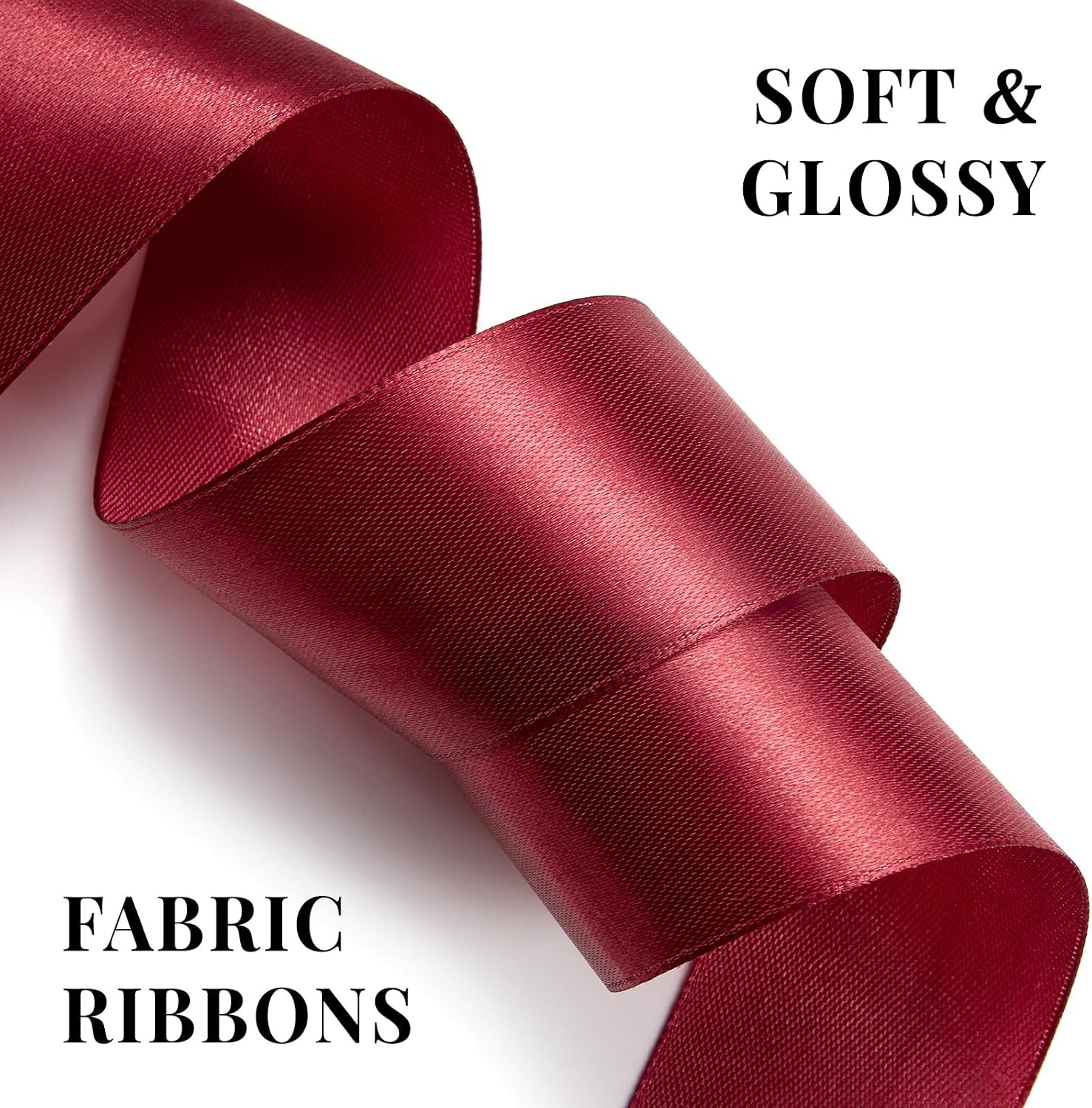 image:image112 Inch 100 Yards Apple Green Satin Ribbon Solid Fabric Ribbon Roll for Flower Bouquet Gift Wrapping Roses Making Handmade CraftsBurgundy