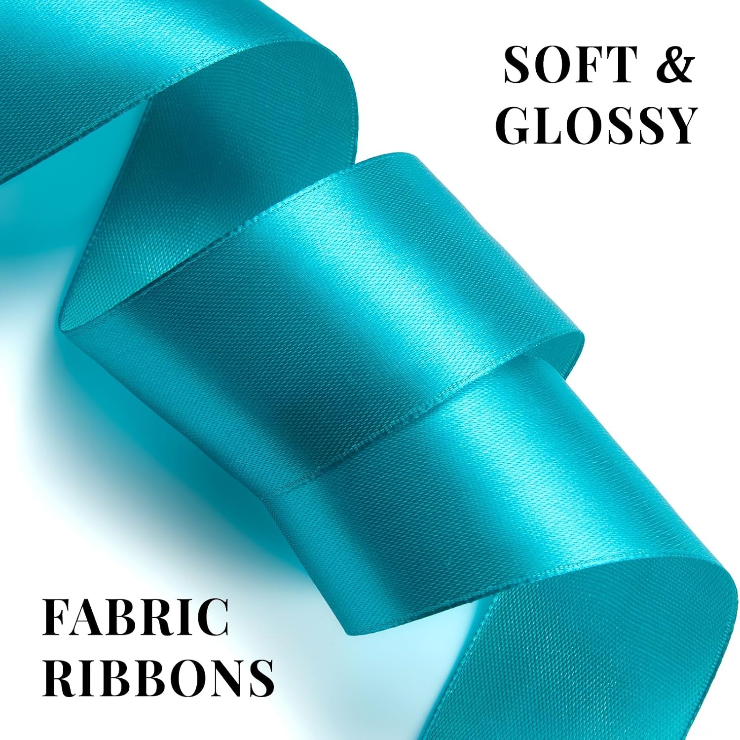 image:image112 Inch 100 Yards Apple Green Satin Ribbon Solid Fabric Ribbon Roll for Flower Bouquet Gift Wrapping Roses Making Handmade CraftsPeacock Blue